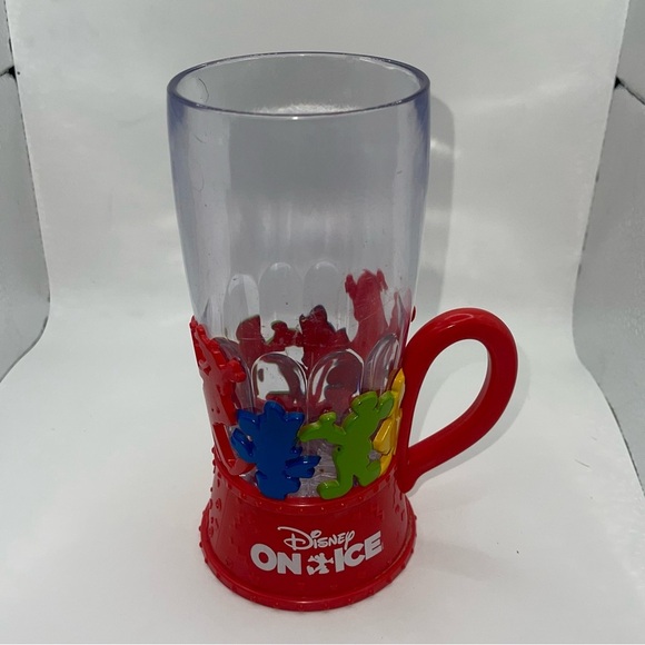 DISNEY ON ICE MICKEY & FRIENDS FLASHING LIGHT UP HARD PLASTIC DRINKING GLASS. - Picture 4 of 7